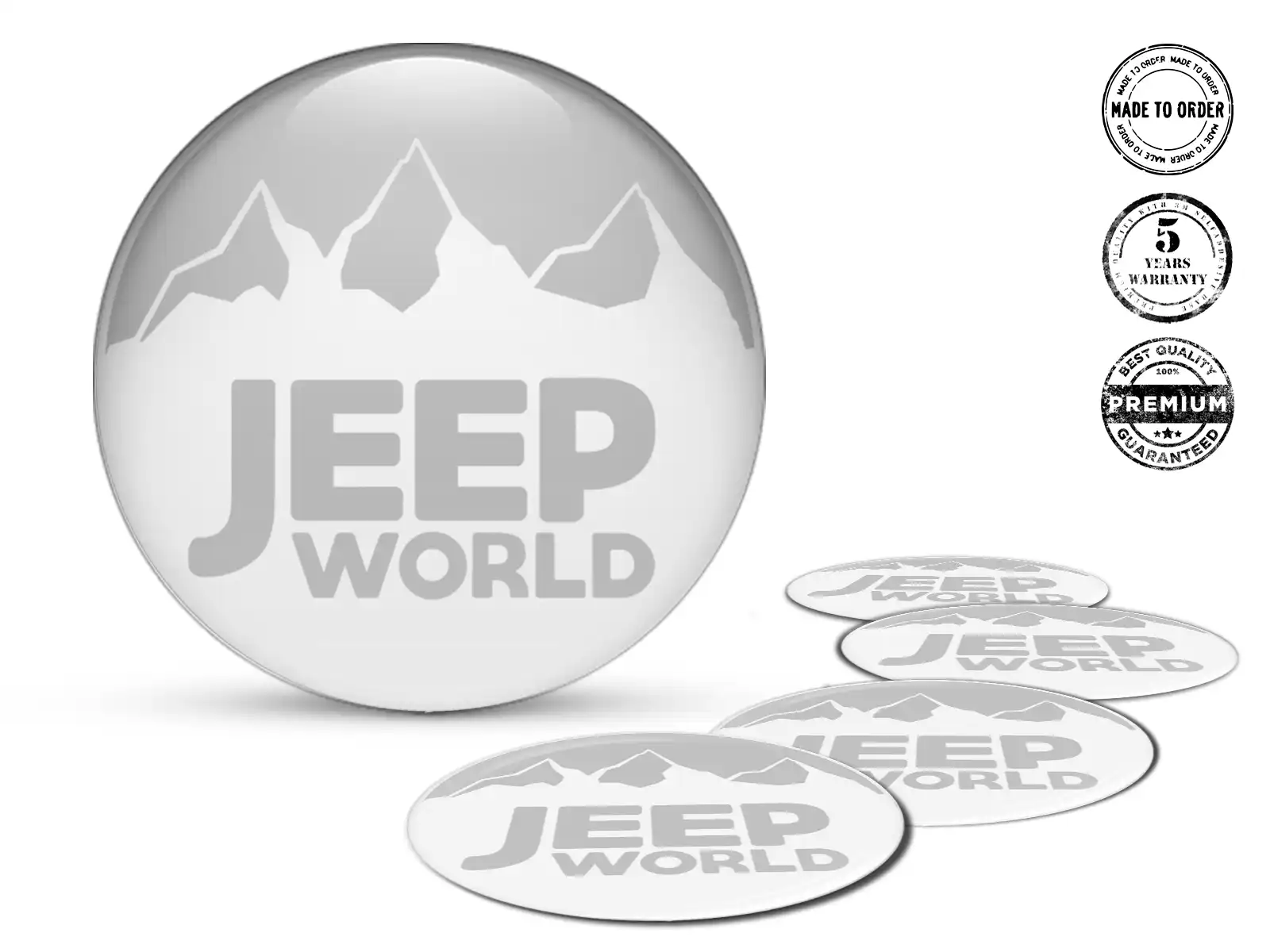 Jeep Pegatinas de Cúpula Estilo Emblemas de Aro de Lujo
